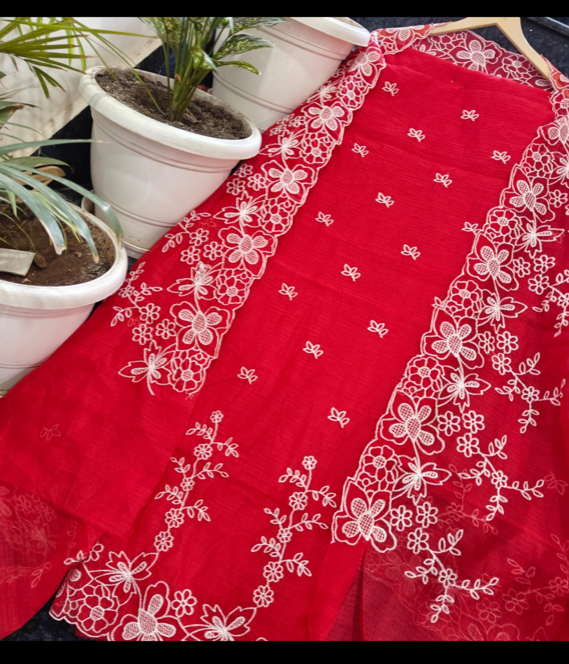 Kota doria embroidery suit