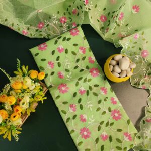 Kota Doria Embroidery 3pc Suit
