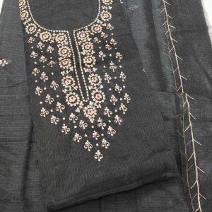 Kota Doria Hand Pittan Work 3pc suit set