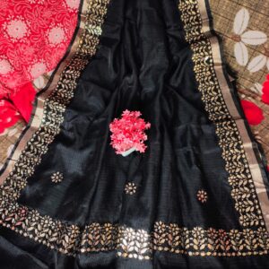 Kota Doria Gota Patti Work Saree