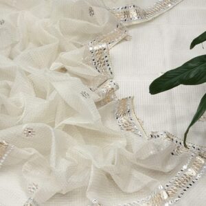 Kota Doria Tissue Gota Patti 3Pc Suit