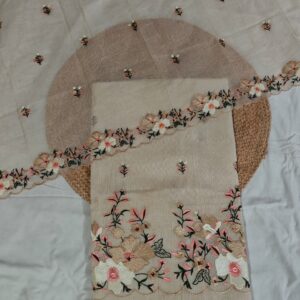 Kota Doria Embroidery work 3Pc Suit