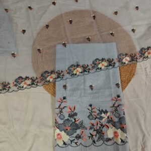 Kota Doria Embroidery work 3Pc Suit