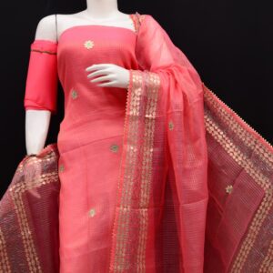 Kota Doria Tissue Gota Patti 3Pc Suit