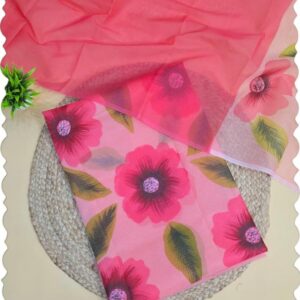Kota Doria Hand Brush Painting 3pc Suit Set